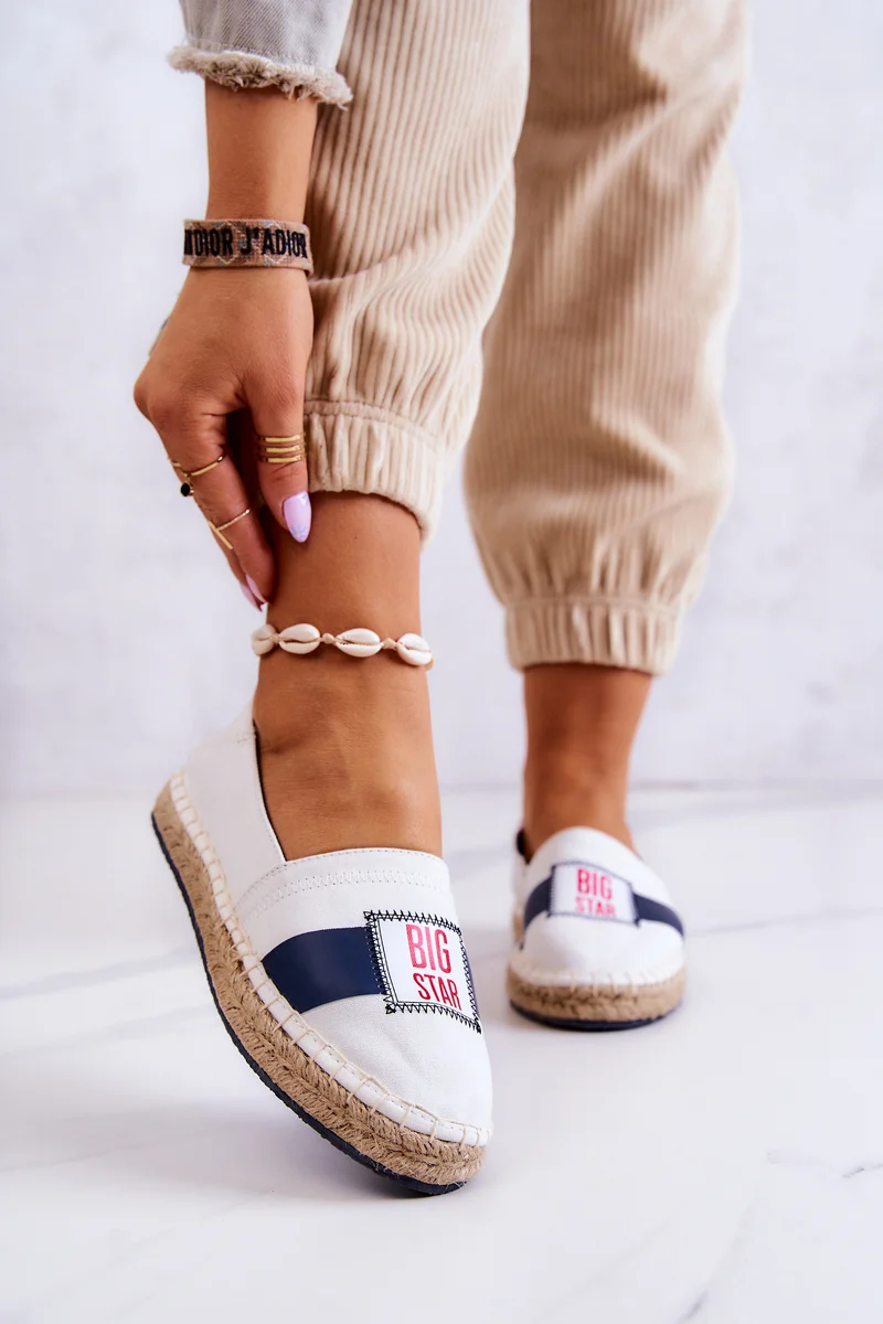 Ženske natikače Espadrile Big Star JJ274964 Bijela i tamnoplava