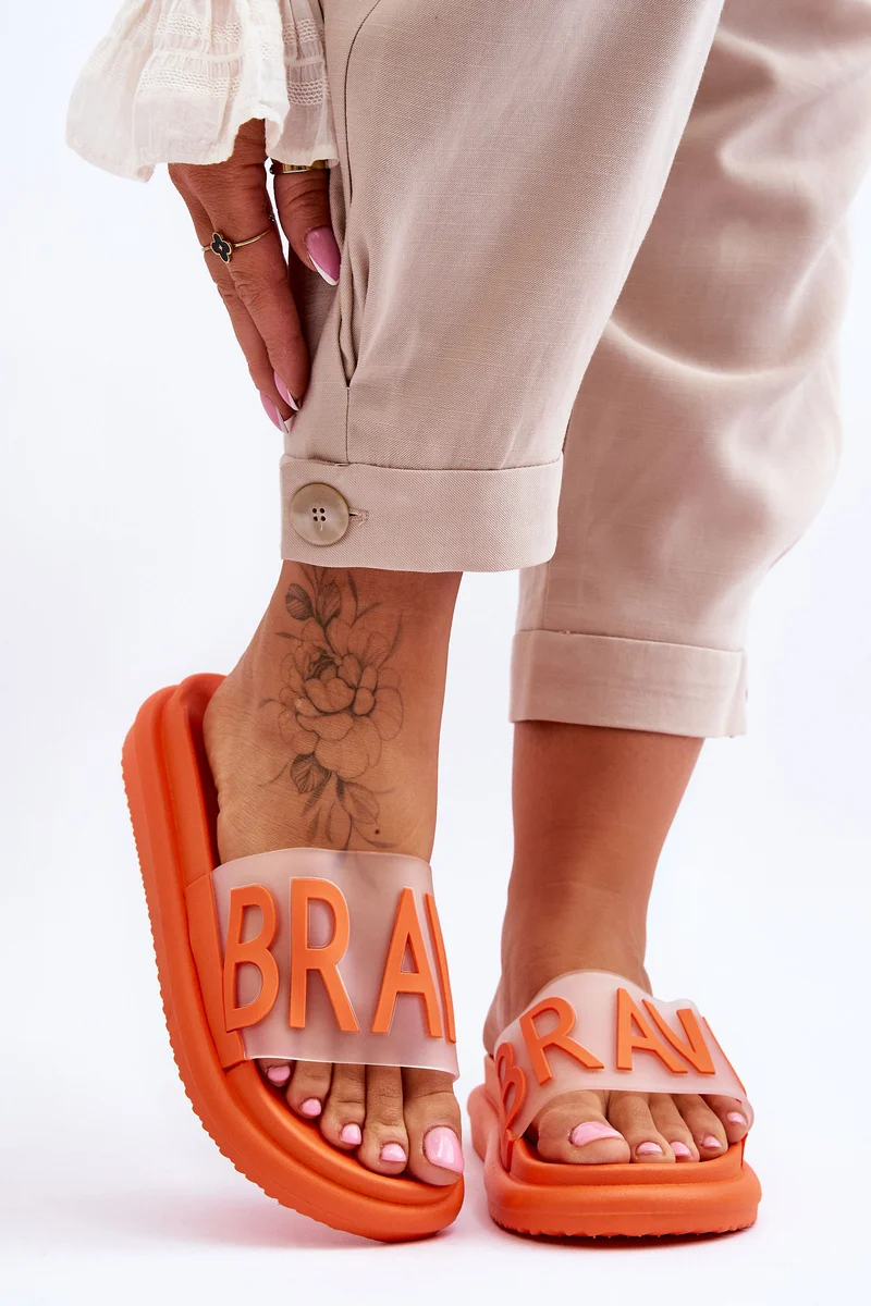 Ženske papuče s platformom Orange Brave