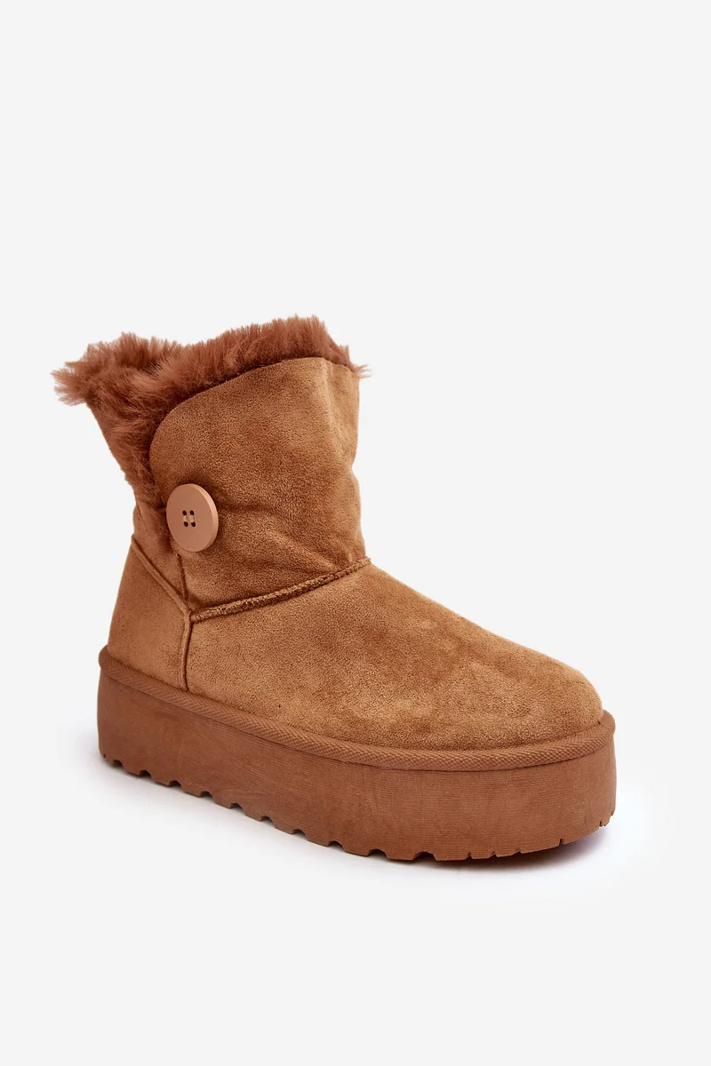 Ženske čizme za snijeg s platformom i umjetnim krznom Camel Wikas