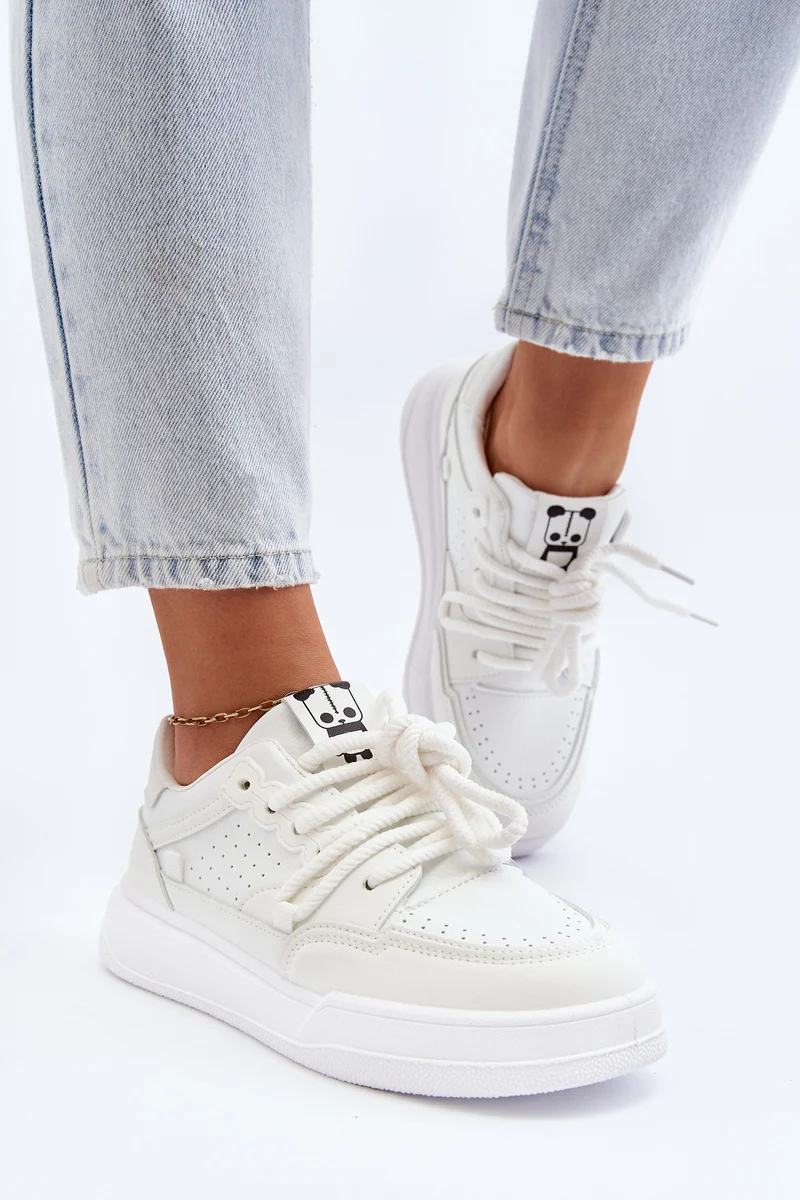 Ženske bijele tenisice od umjetne kože Avanalis