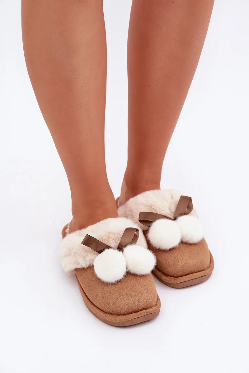 Ženske Papuče S Krznom Camel Nartani