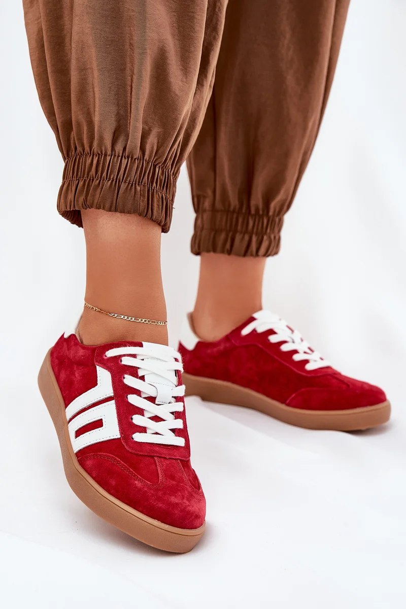 Tenisice Sportske Cipele Od Suede Crvene Vinceza 79517