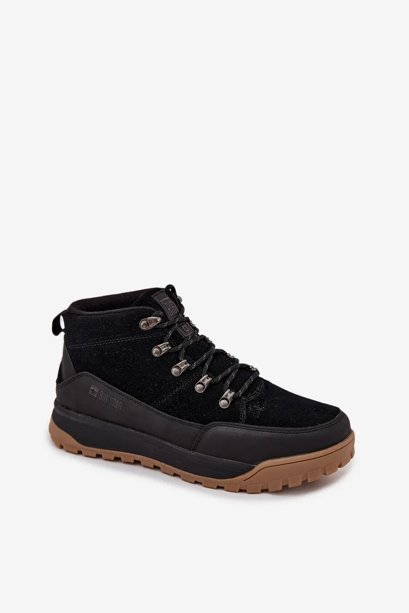Suede muške planinarske cipele Big Star SS174265 crne